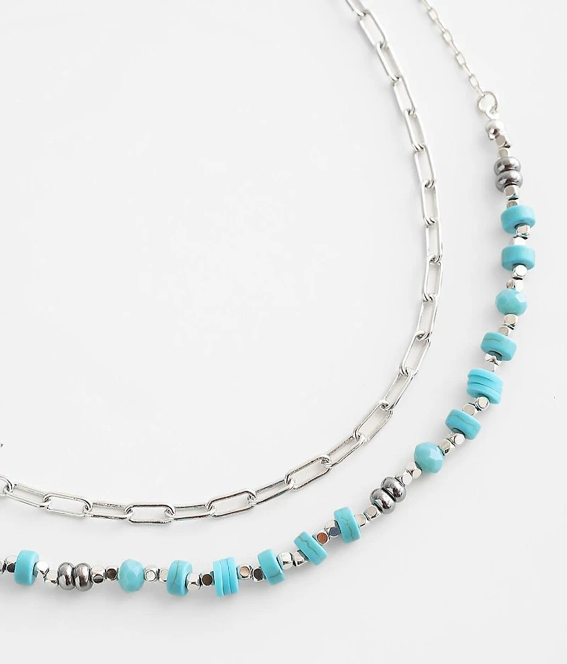 2 Pack Beaded Necklace Set