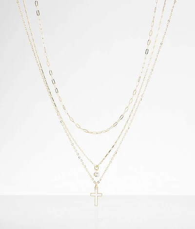 3 Pack Cross Necklace Set