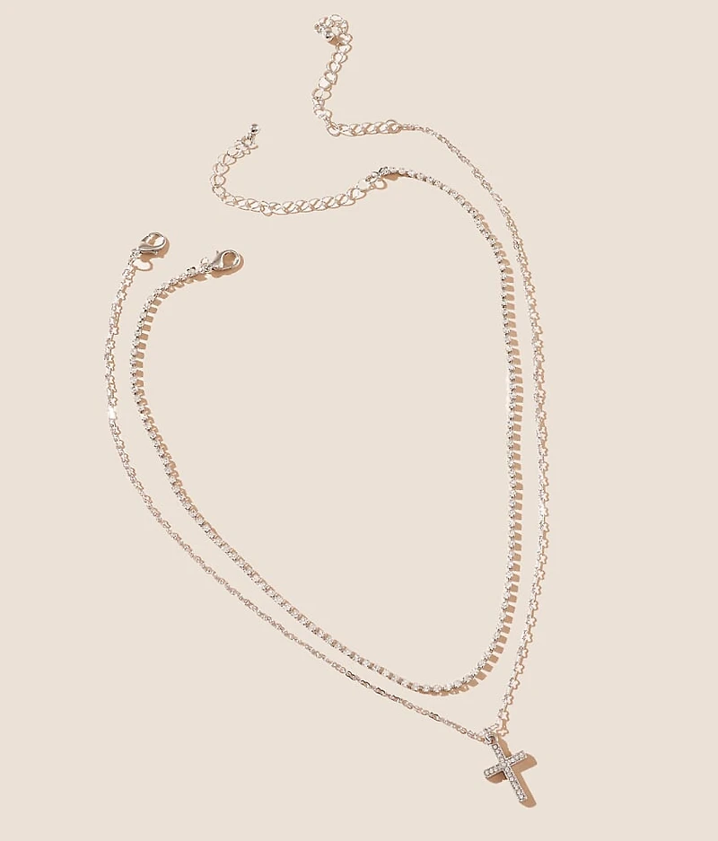 2 Pack Cross Necklace Set