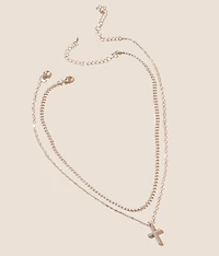 2 Pack Cross Necklace Set