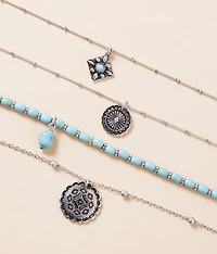 4 Pack Western Necklace Set