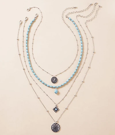 4 Pack Western Necklace Set