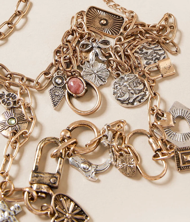 Tiered Charm Necklace