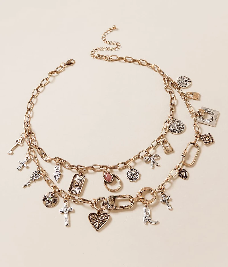 Tiered Charm Necklace