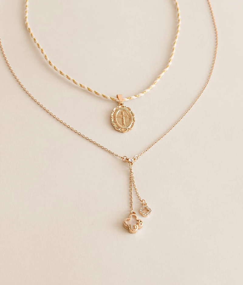 2 Pack Charm Necklace Set