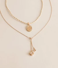 2 Pack Charm Necklace Set