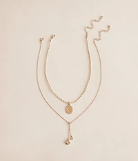 2 Pack Charm Necklace Set