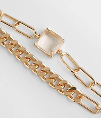 Rhinestone Pendant Necklace