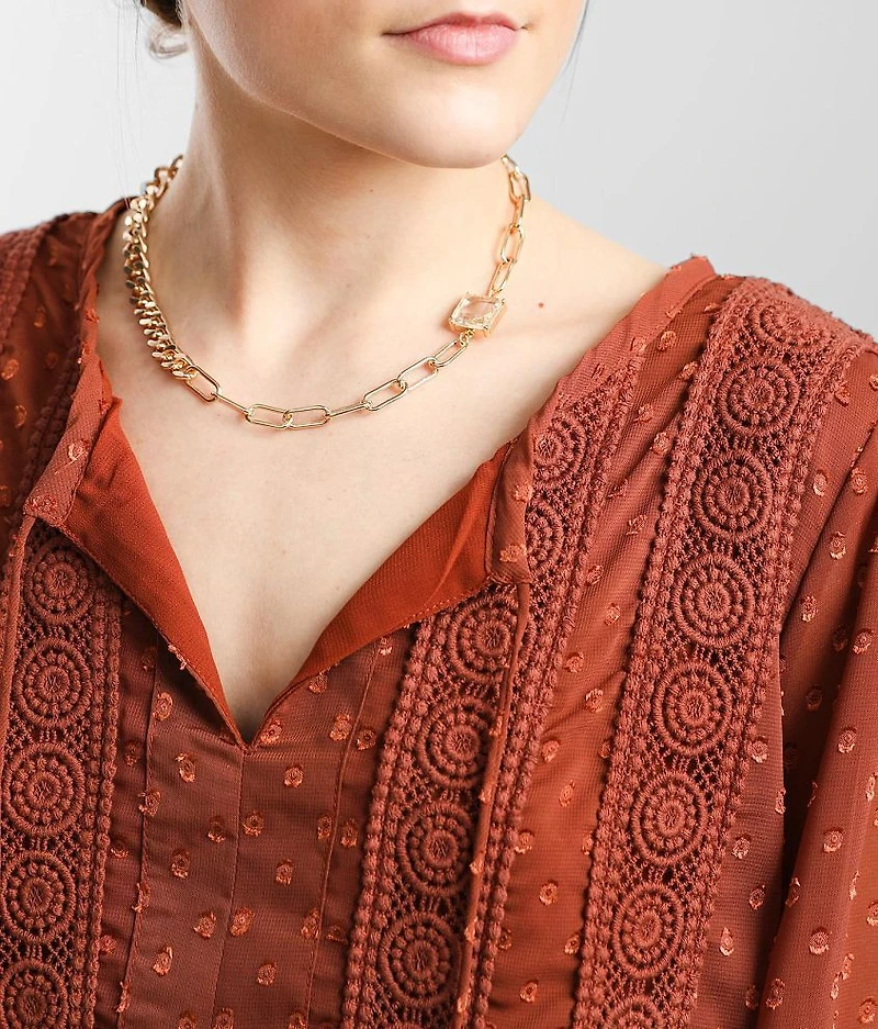 Rhinestone Pendant Necklace