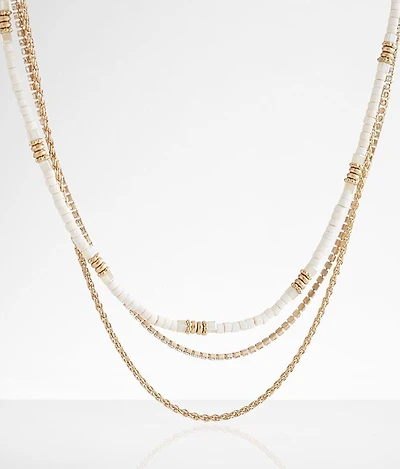 2 Pack Glitz & Bead Necklace Set