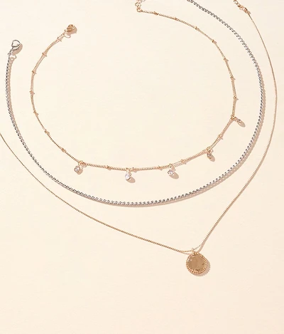 3 Pack Mixed Necklace Set