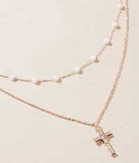 Rhinestone Cross Necklace