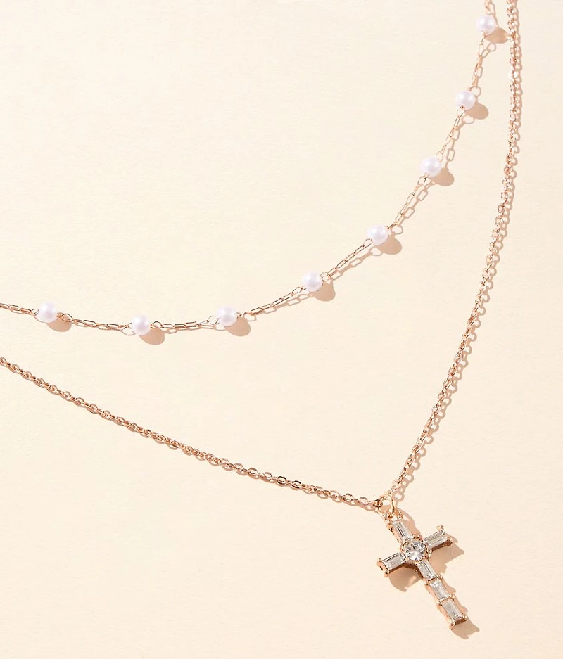 Rhinestone Cross Necklace