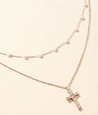 Rhinestone Cross Necklace