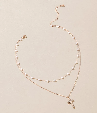 Rhinestone Cross Necklace