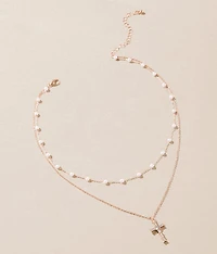 Rhinestone Cross Necklace