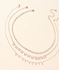 3 Pack Glitz Necklace Set