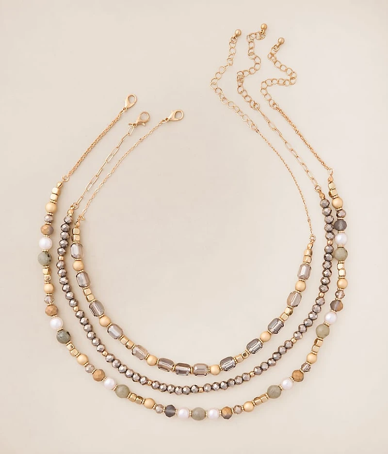 3 Pack Beaded Necklace Set