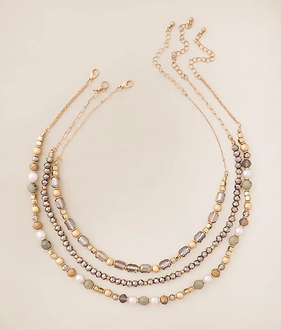 3 Pack Beaded Necklace Set