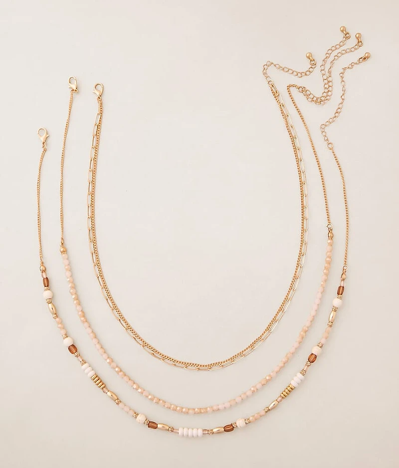 3 Pack Beaded Necklace Set