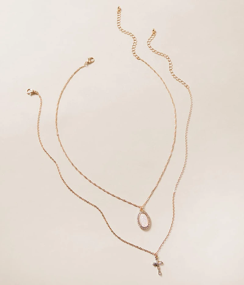 2 Pack Glitz Necklace Set