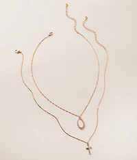 2 Pack Glitz Necklace Set