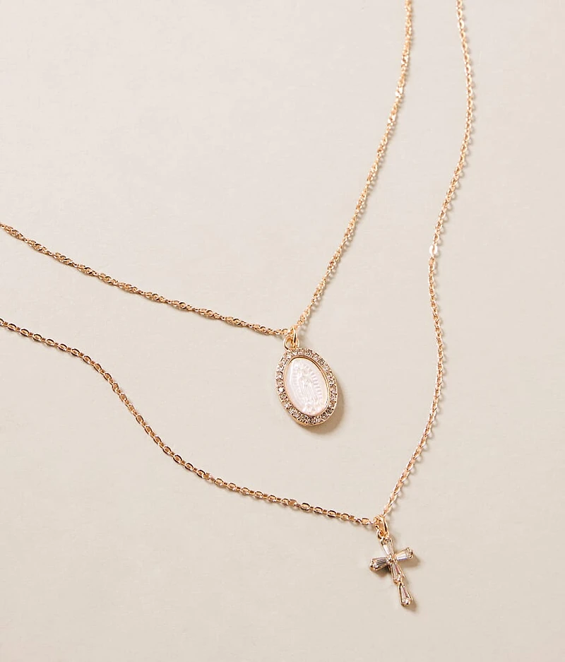 2 Pack Glitz Necklace Set