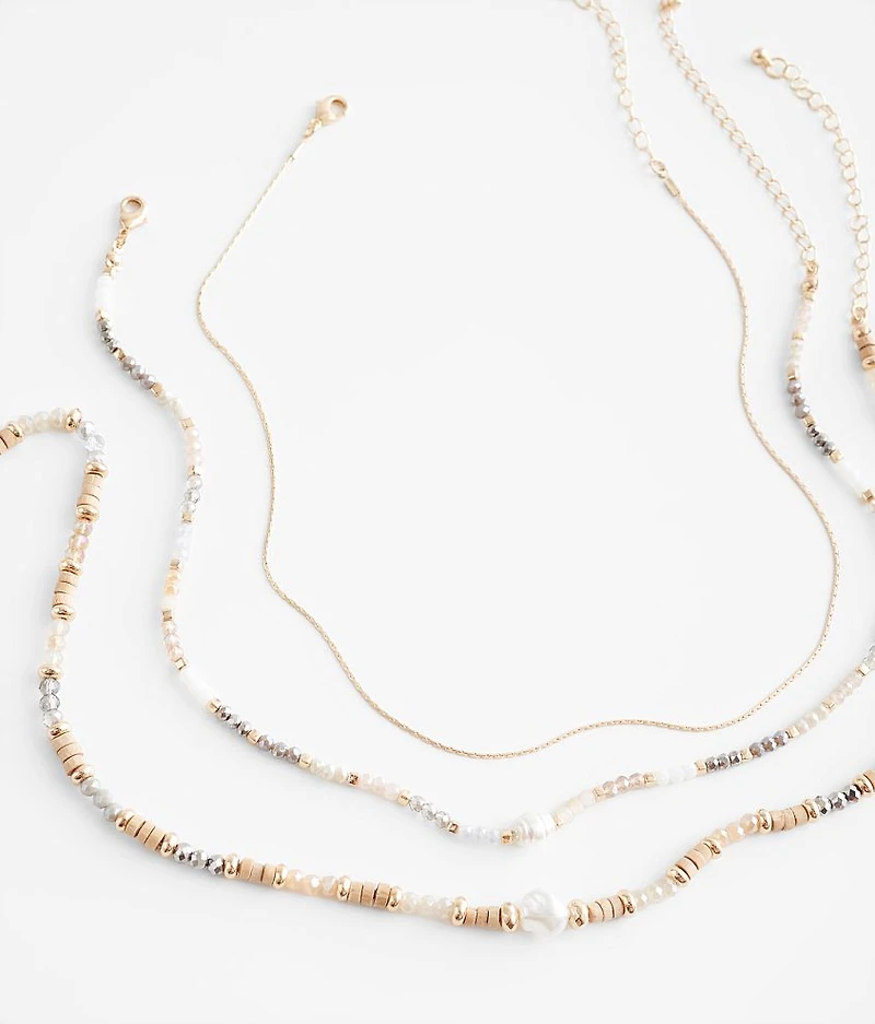 3 Pack Beaded Necklace Set
