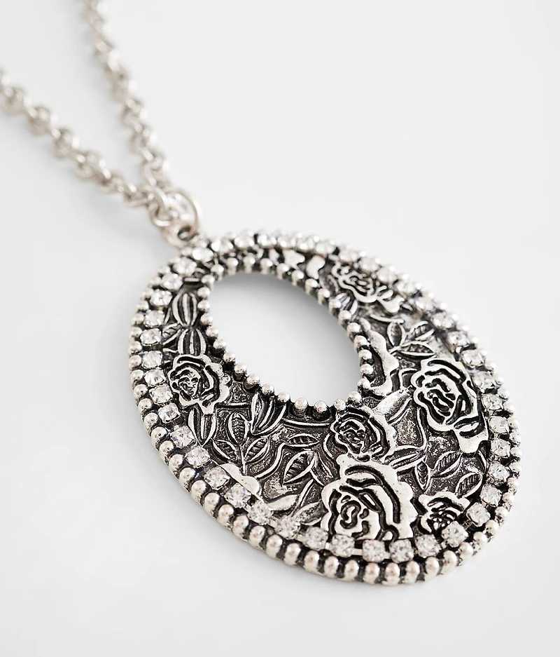 Floral Embossed Necklace