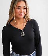 Floral Embossed Necklace
