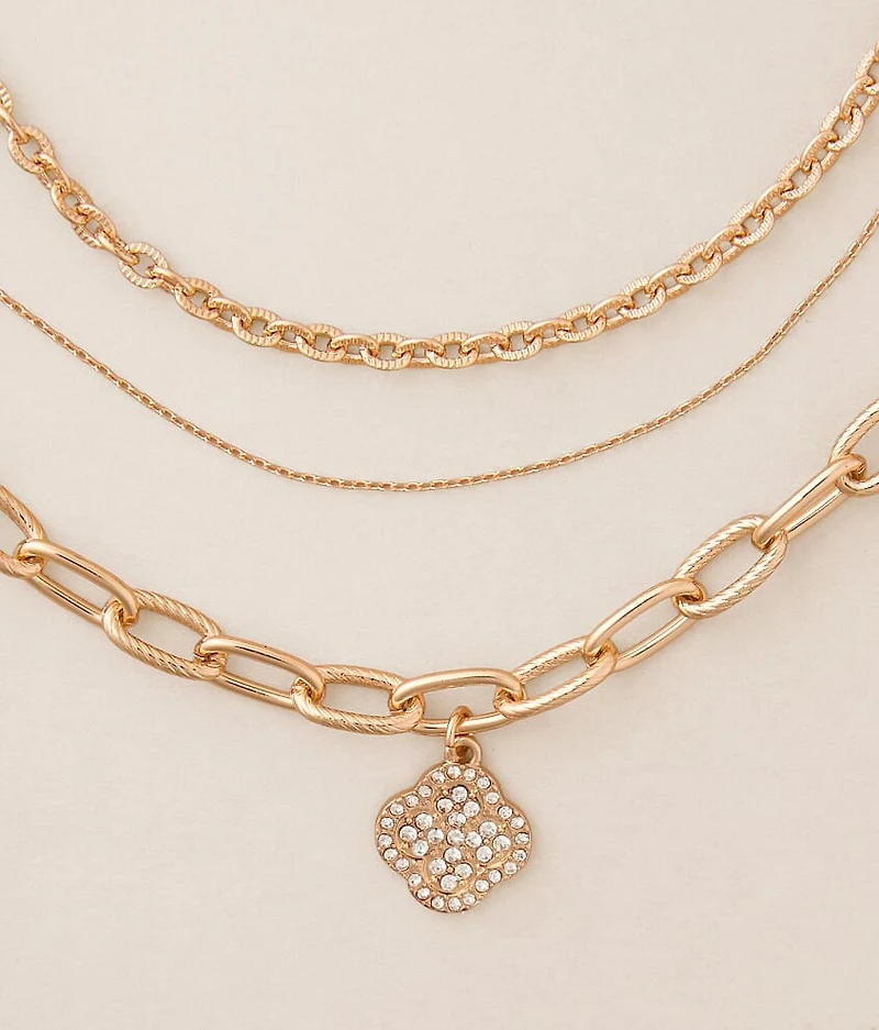 3 Pack Clover Necklace Set