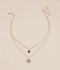 Double Clover Tiered Necklace