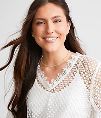 Floral Seed Bead Necklace
