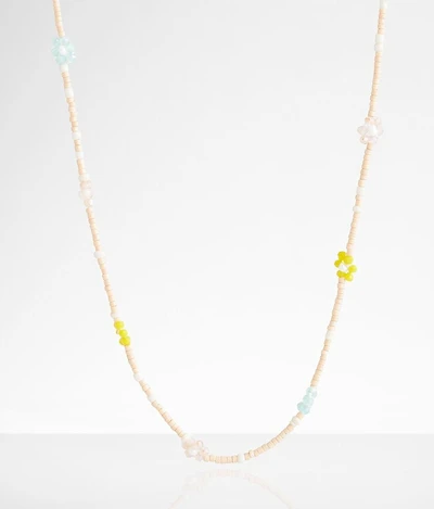 Floral Seed Bead Necklace