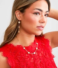 Glitz Floral Earring & Necklace Set
