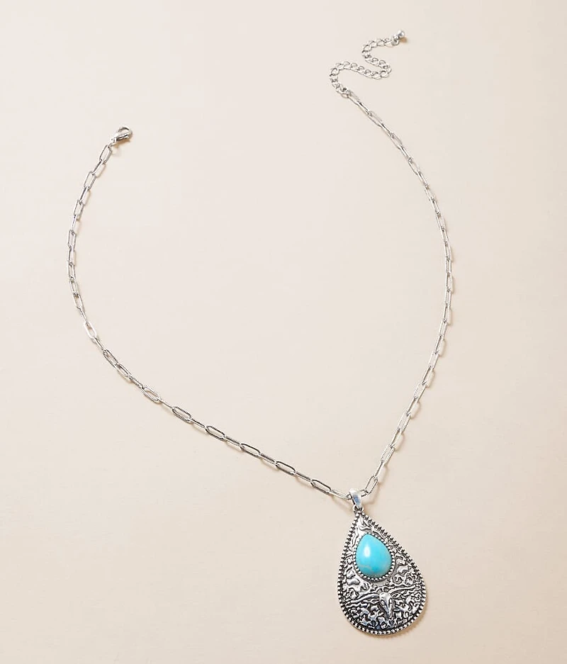 Turquoise Teardrop Necklace