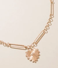 Textured Heart Necklace