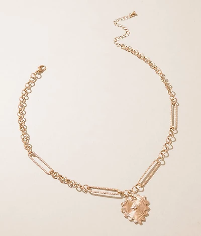 Textured Heart Necklace