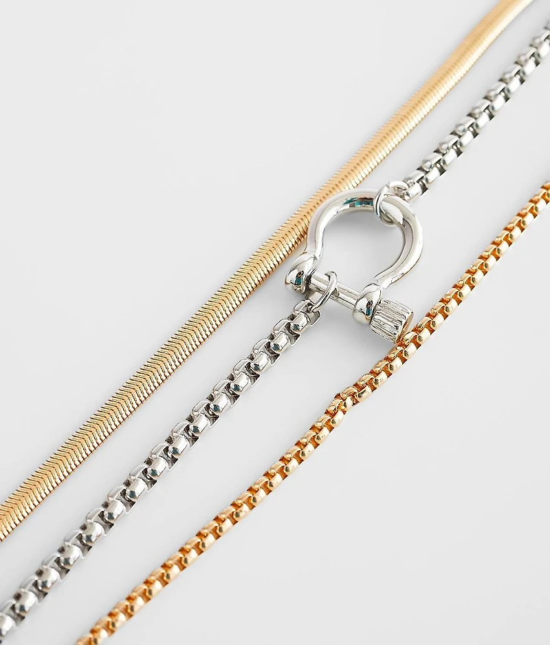 3 Pack Mixed Chain Necklace