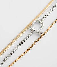 3 Pack Mixed Chain Necklace