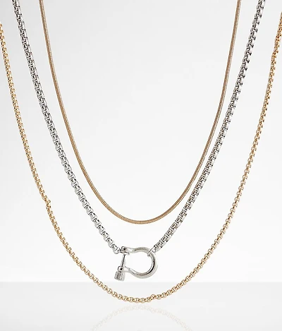 3 Pack Mixed Chain Necklace