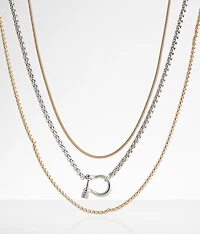 3 Pack Mixed Chain Necklace