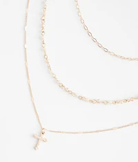 3 Pack Cross Necklace Set