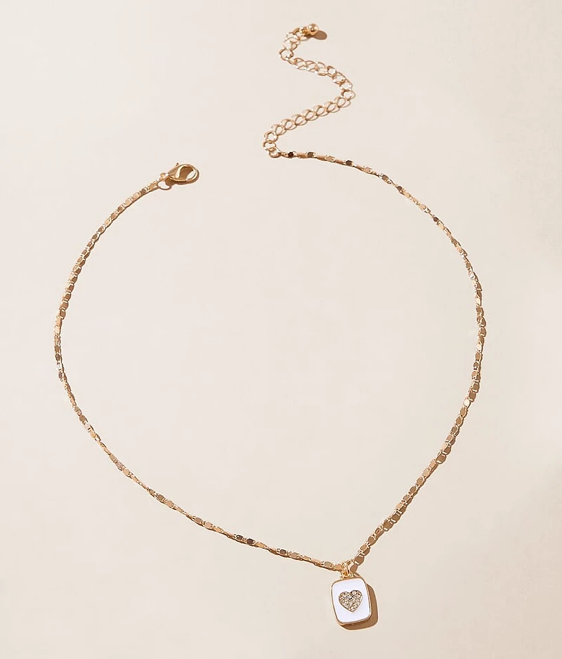 Enamel Heart Necklace