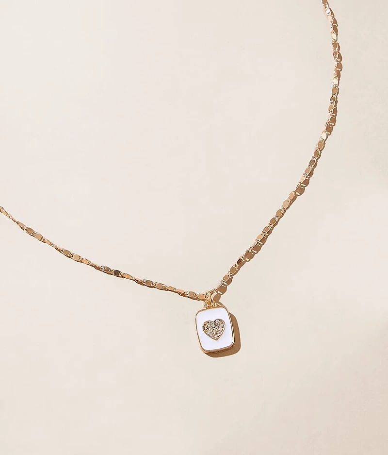 Enamel Heart Necklace