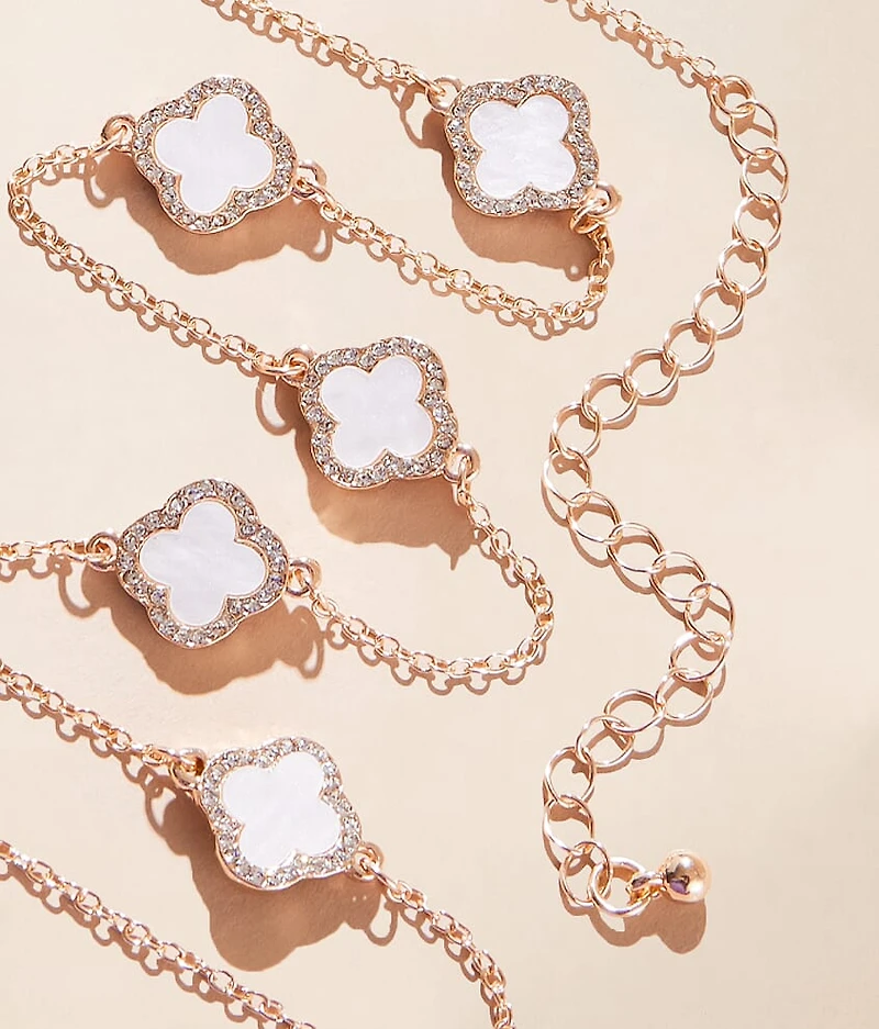 Mother Of Pearl Clover Necklace