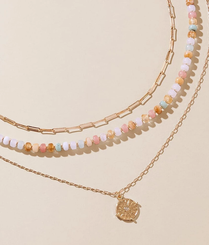 3 Pack Beaded Necklace Set
