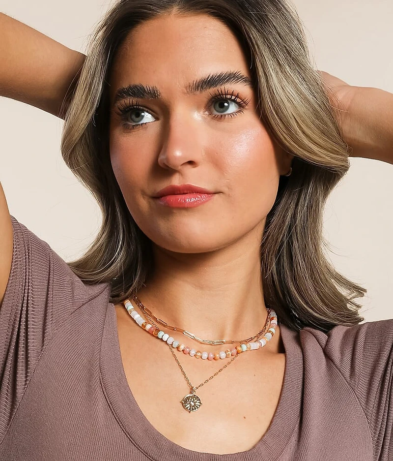 3 Pack Beaded Necklace Set