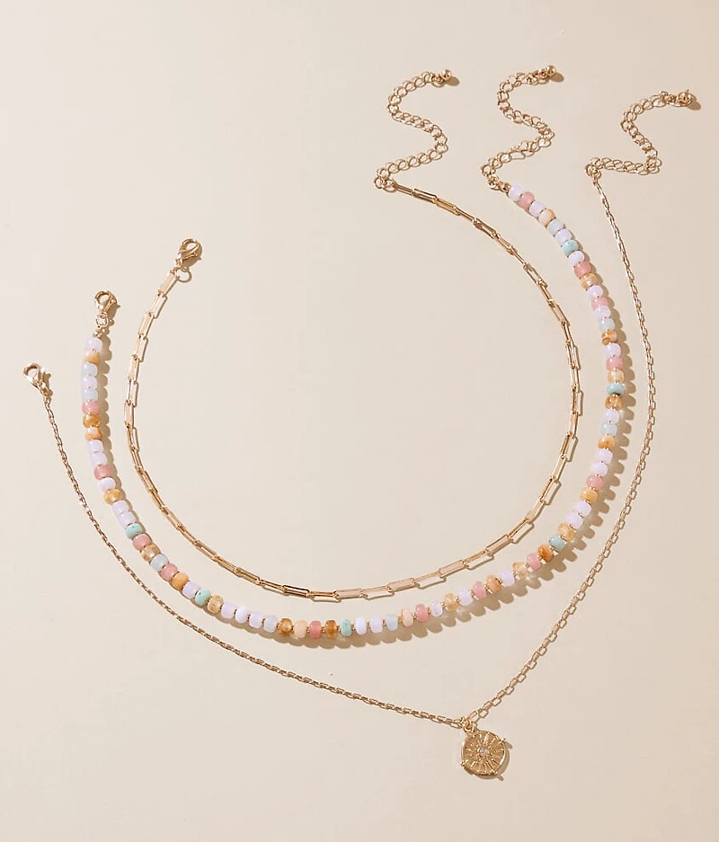 3 Pack Beaded Necklace Set