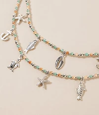 Tiered Nautical Charm Necklace